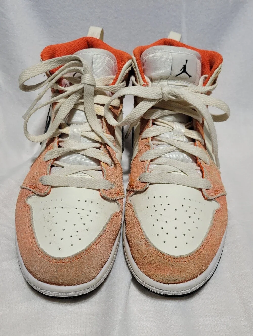 NIKE AIR JORDAN Size 3 YOUTH Team Orange Black Sail White